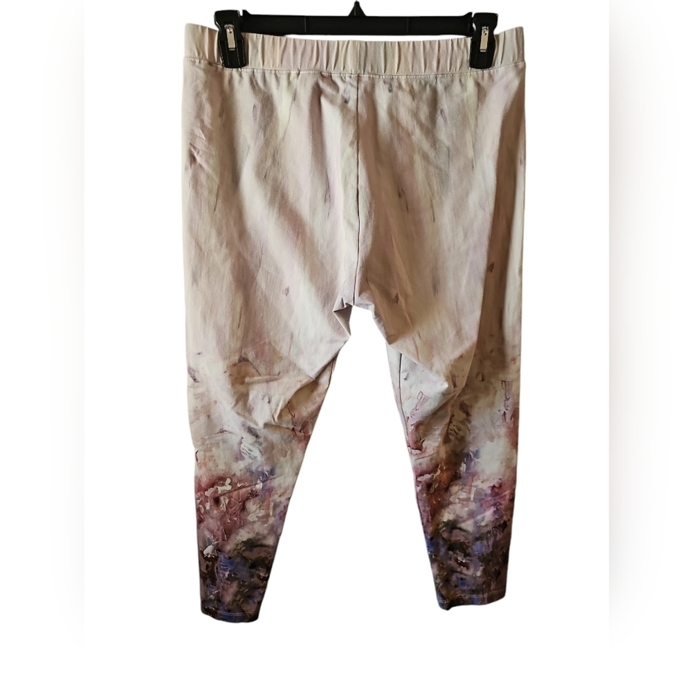 Soft Surroundings watercolor ombre print leggings pants sz large petite WP280 - Picture 4 of 6